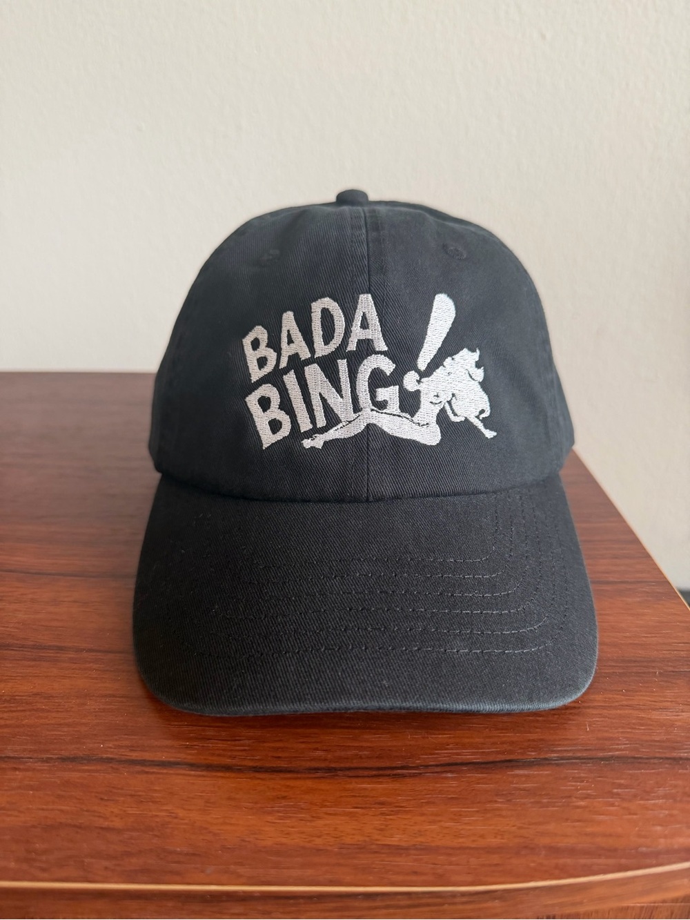 Black Bada Bing Club Sopranos Mafia Tv show strap back hat